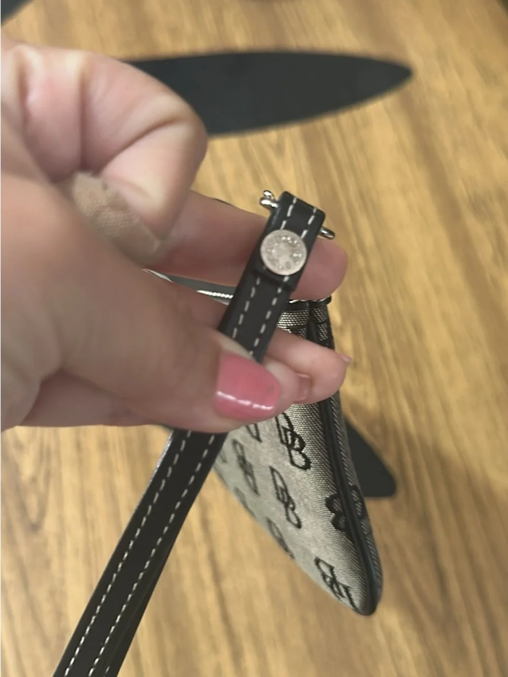 Vintage Dooney and Bourke wristlet with key chain